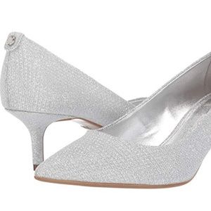 Michael Kors Flex Kitten Silver Pump SZ 7.5 NIB